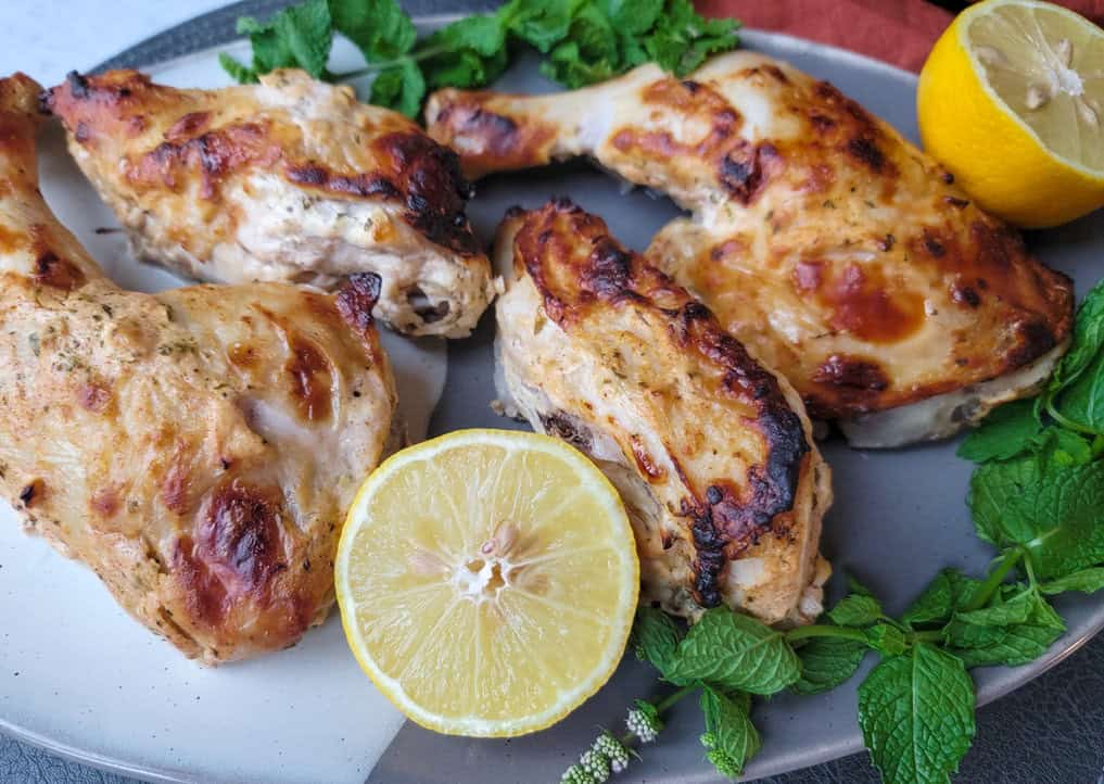 Grilled chicken outlet with yogurt marinade